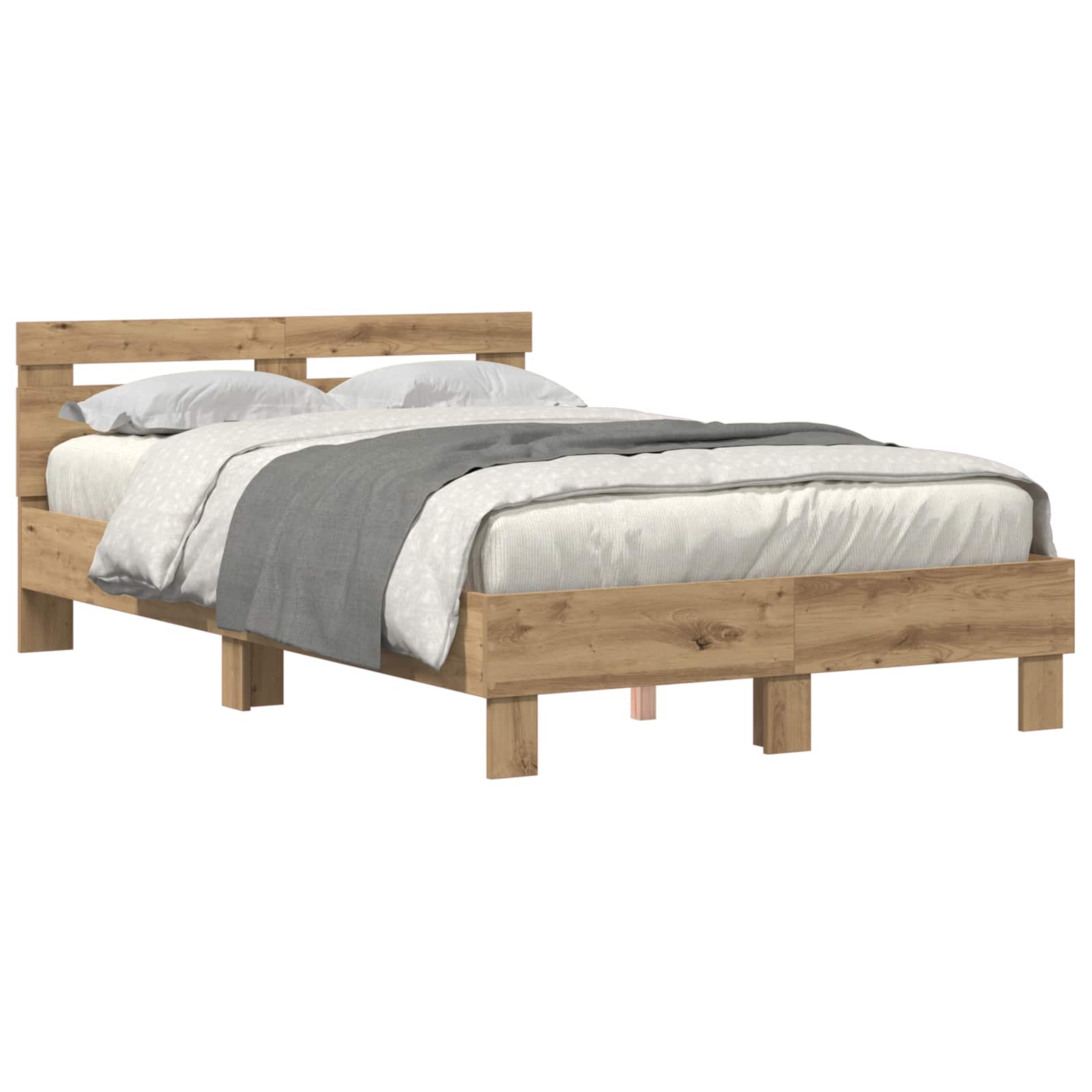 Σκελετός Κρεβατιού Artisan Oak 120 x 200 cm Επεξεργασμένο Ξύλο - Pakobazaar