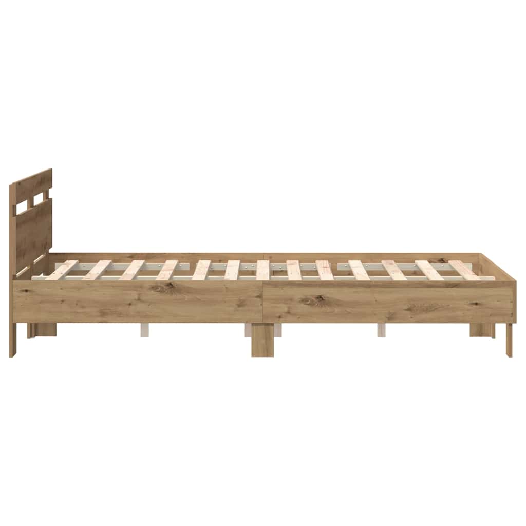 Σκελετός Κρεβατιού Artisan Oak 120 x 200 cm Επεξεργασμένο Ξύλο - Pakobazaar
