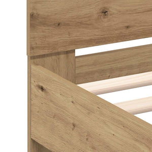 Σκελετός Κρεβατιού Artisan Oak 140 x 190 cm Επεξεργασμένο Ξύλο - Pakobazaar