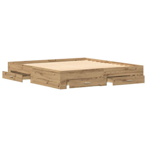 Σκελετός Κρεβατιού Artisan Oak 180 x 200 cm Επεξεργασμένο Ξύλο