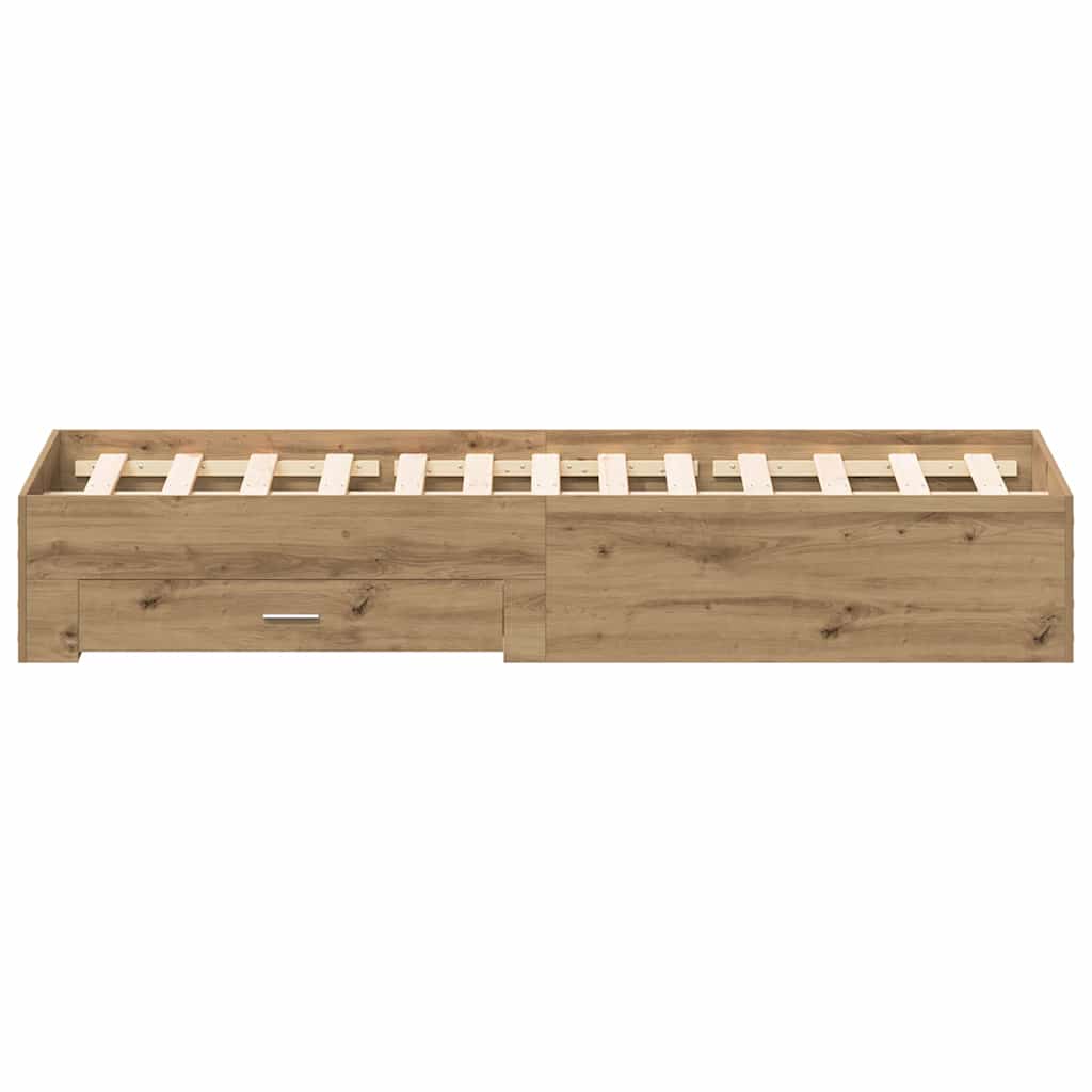 Σκελετός Κρεβατιού Artisan Oak 140 x 200 cm Επεξεργασμένο Ξύλο - Pakobazaar