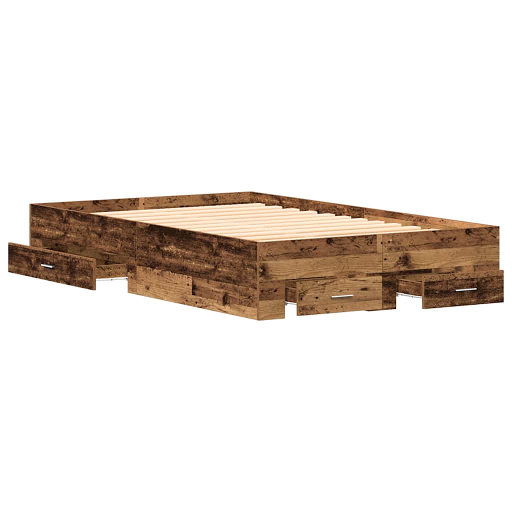 Σκελετός Κρεβατιού Παλιό Ξύλο 120 x 190 cm Επεξεργασμένο ξύλο