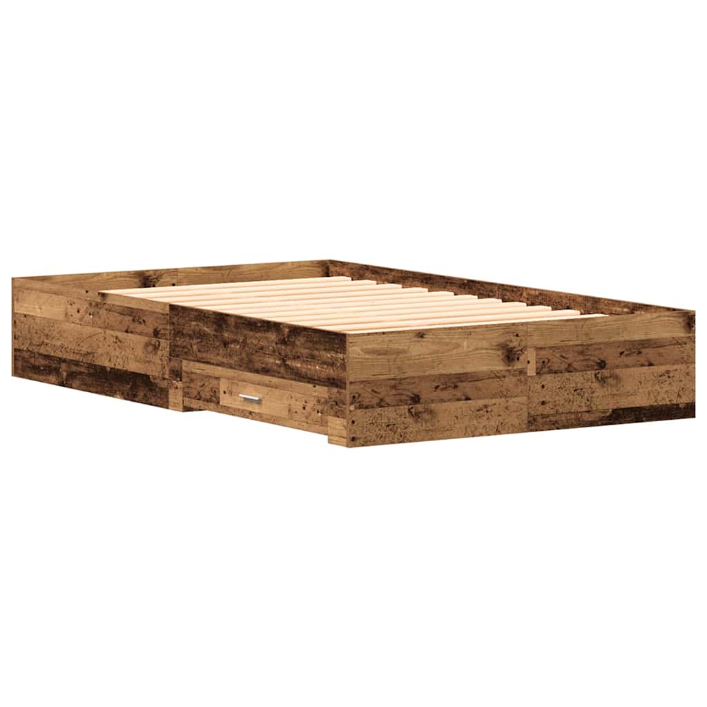 Σκελετός Κρεβατιού Παλιό Ξύλο 120 x 190 cm Επεξεργασμένο ξύλο
