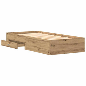 Σκελετός Κρεβατιού Artisan Oak 100 x 200 cm Επεξεργασμένο Ξύλο