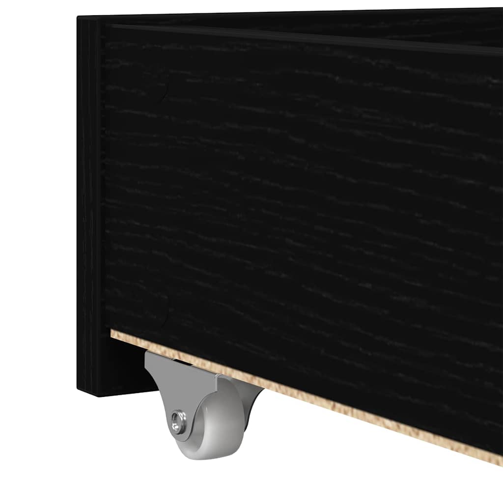 Καναπές Κρεβάτι Μαύρη Οξυά 100 x 200 cm Επεξεργασμένο ξύλο