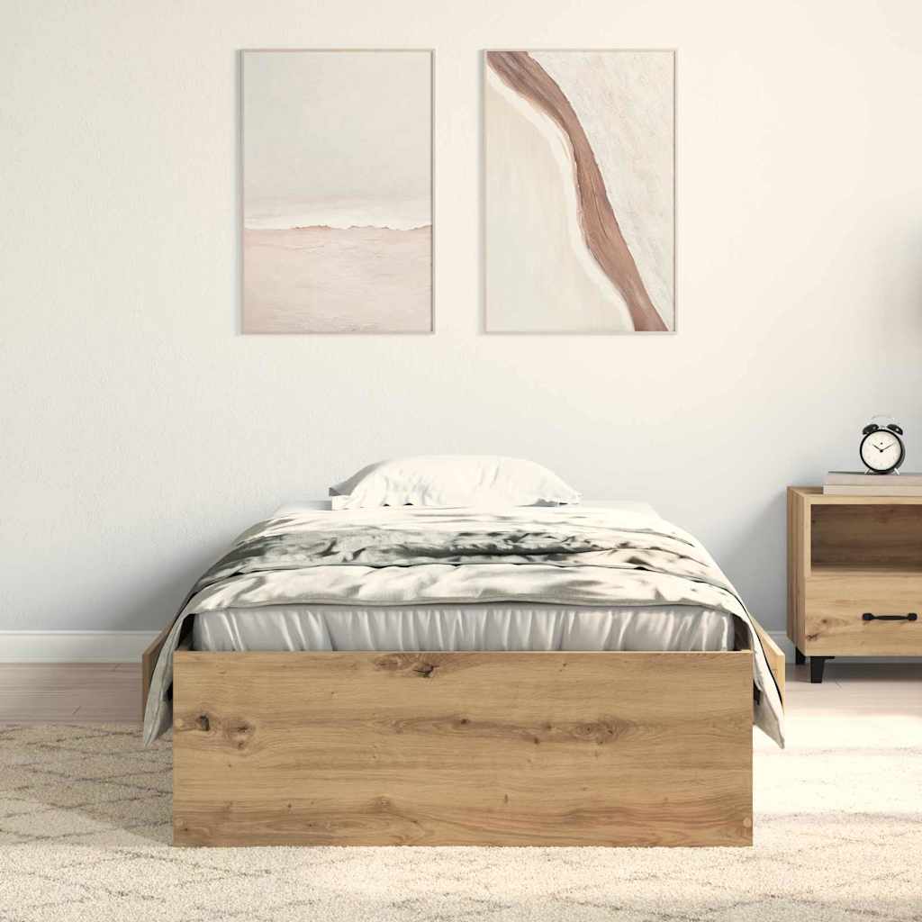Σκελετός Κρεβατιού Artisan Oak 90 x 200 cm Επεξεργασμένο ξύλο