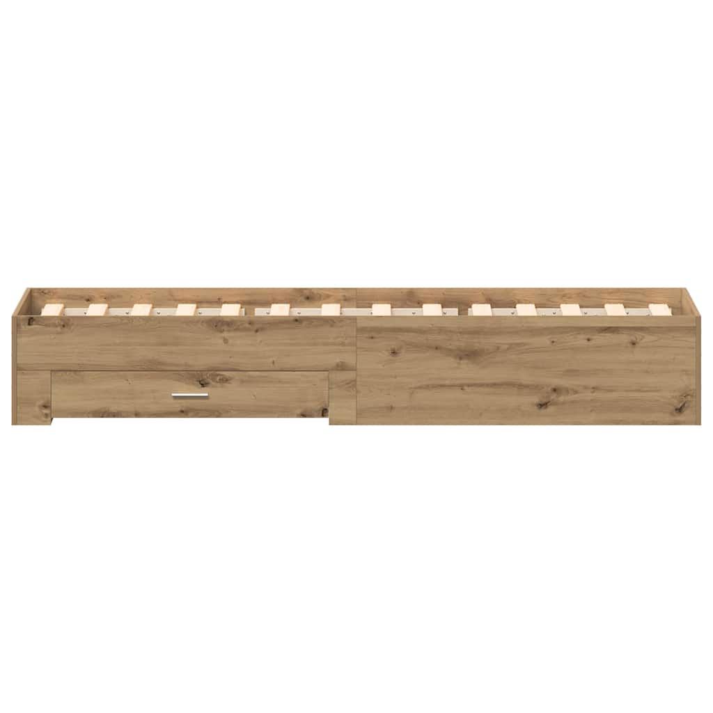 Σκελετός Κρεβατιού Artisan Oak 90 x 200 cm Επεξεργασμένο ξύλο