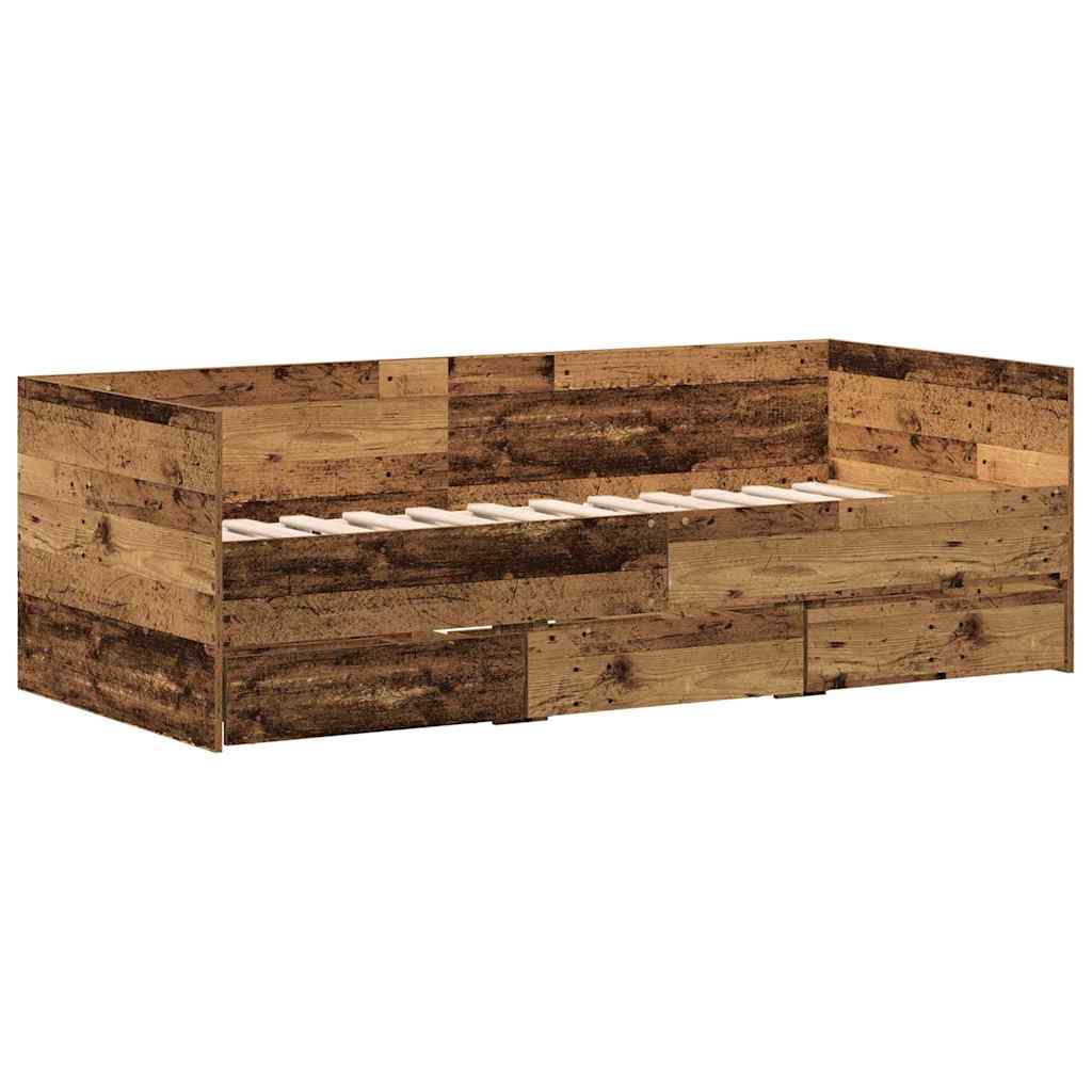 Καναπές Κρεβάτι Παλιό Ξύλο 90 x 190 cm Επεξεργασμένο ξύλο