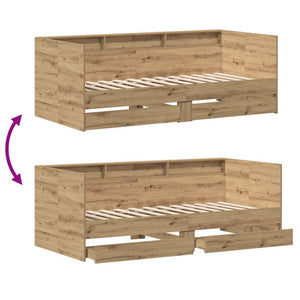 Καναπές Κρεβάτι Artisan Oak 75 x 190 cm Επεξεργασμένο ξύλο - Pakobazaar