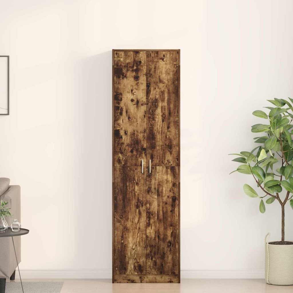 Ντουλάπι Καπνιστό Δρύς 55 x 25 x 189 εκ. Επεξεργασμένο ξύλο
