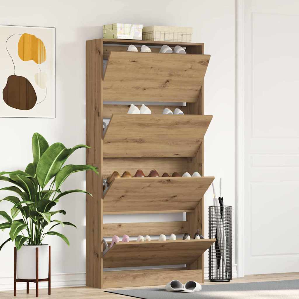 Ντουλάπα Παπουτσιών με ράφι Artisan Oak 80 x 21 x 163,5 cm - Pakobazaar