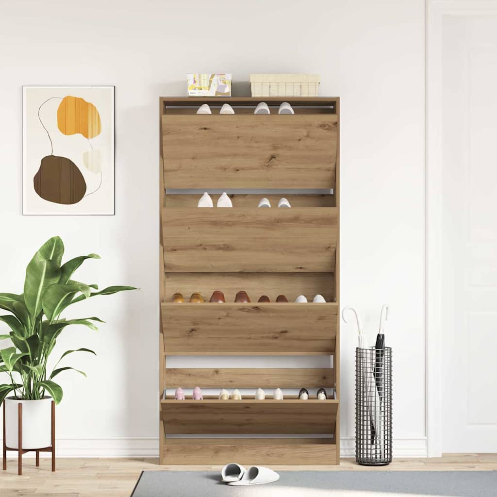 Ντουλάπα Παπουτσιών με ράφι Artisan Oak 80 x 21 x 163,5 cm - Pakobazaar