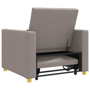 Καναπές Κρεβάτι Μονό με τροχούς Taupe 90 x 165 x 87 εκ. ύφασμα - Pakobazaar
