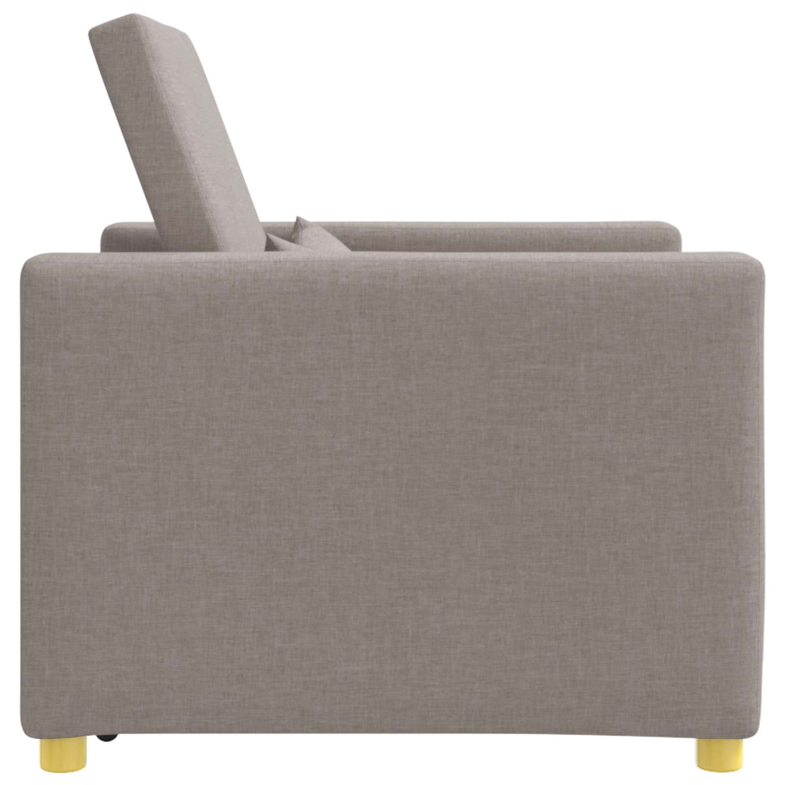 Καναπές Κρεβάτι Μονό με τροχούς Taupe 90 x 165 x 87 εκ. ύφασμα - Pakobazaar