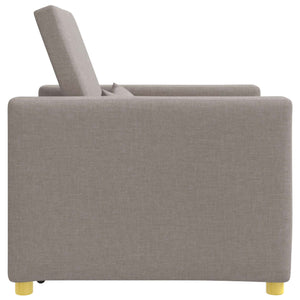Καναπές Κρεβάτι Μονό με τροχούς Taupe 90 x 165 x 87 εκ. ύφασμα - Pakobazaar