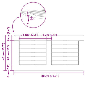 Καπάκι τραπεζιού Φυσικό Λάδι 80 x 40 x 2 cm Στερεό Ξύλο Ακακίας - Pakobazaar