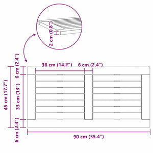 Καπάκι τραπεζιού Φυσικό Λάδι 90 x 45 x 2 εκ. - Pakobazaar