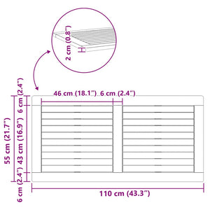 Καπάκι τραπεζιού Φυσικό Λάδι 110 x 55 x 2 εκ. - Pakobazaar