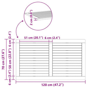 Καπάκι τραπεζιού Φυσικό Λάδι 120 x 70 x 2 εκ. - Pakobazaar