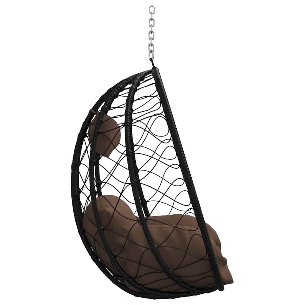 Κρεμαστή καρέκλα αυγό Καφέ 91,5 x 60 x 110 εκ. συνθετικό ρατάν - Pakobazaar