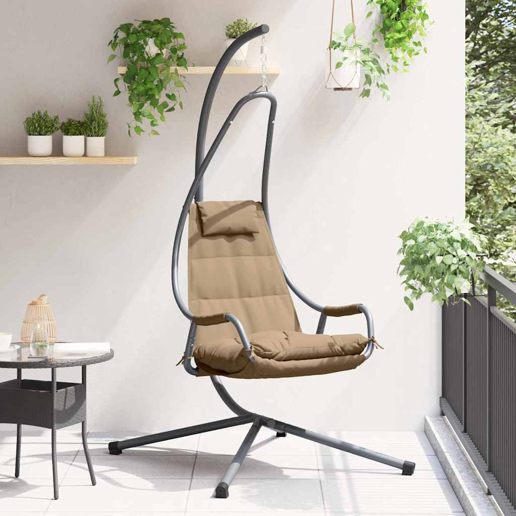 Κρεμαστή καρέκλα αυγό Taupe 94 x 107 x 196,5 εκ. Ατσάλι - Pakobazaar