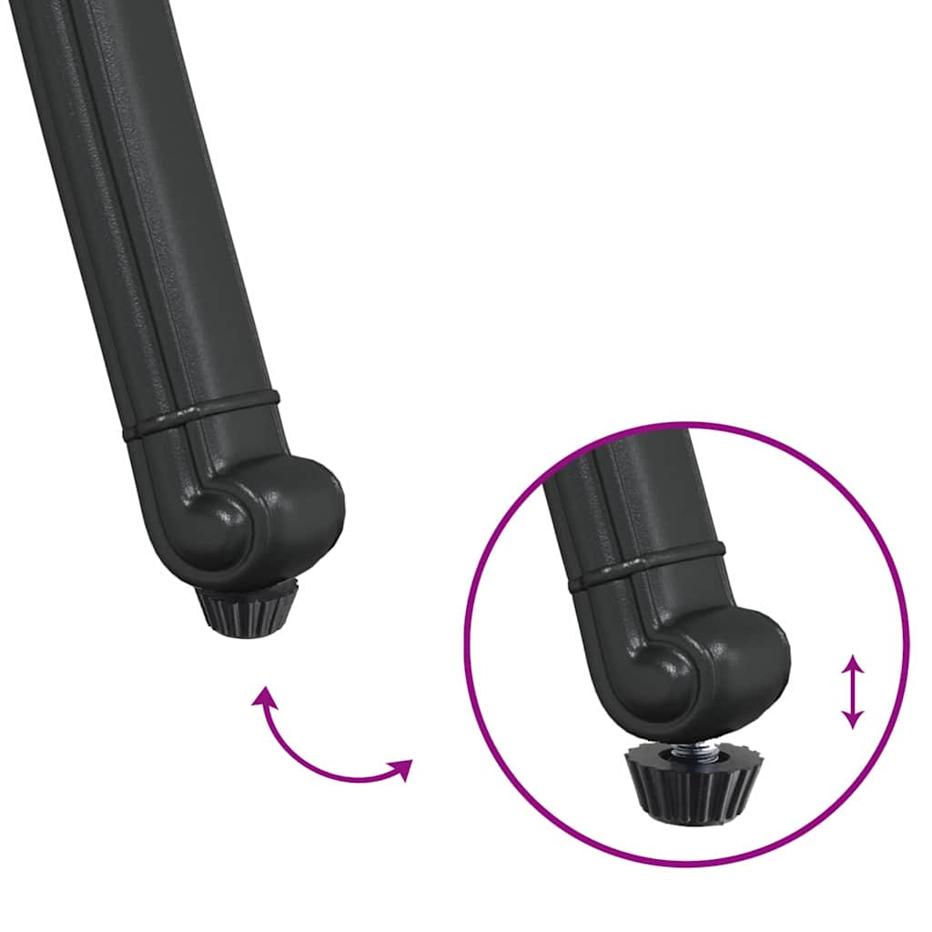 Καρέκλα Κήπου 2 pcs Μαύρο 55 x 56,5 x 91εκ Αλουμίνιο