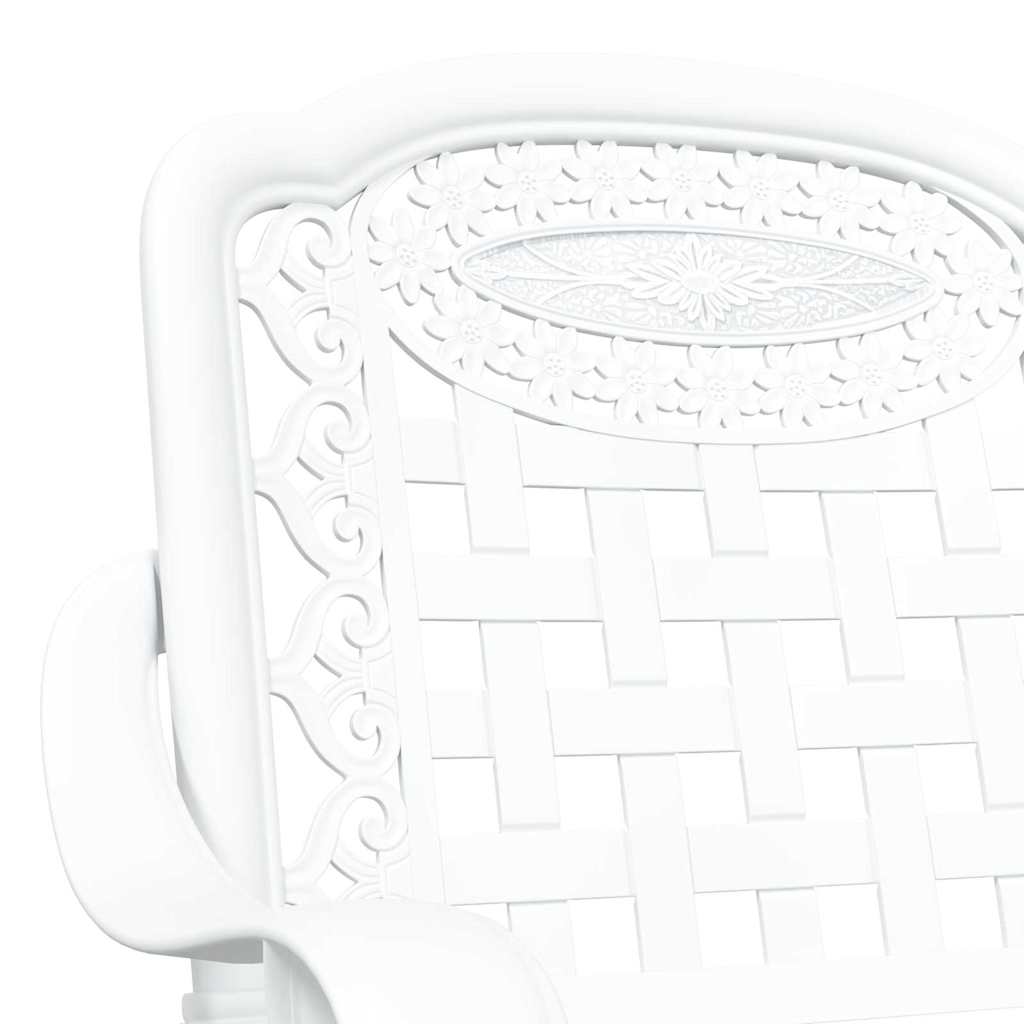 Καρέκλα Κήπου 2 pcs Λευκό 55 x 56,5 x 91εκ Αλουμίνιο - Pakobazaar