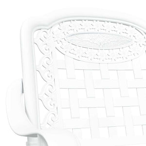 Καρέκλα Κήπου 2 pcs Λευκό 55 x 56,5 x 91εκ Αλουμίνιο - Pakobazaar