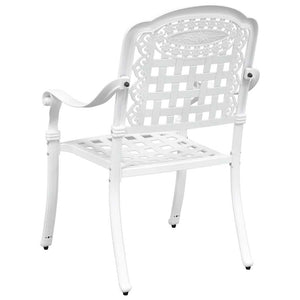 Καρέκλα Κήπου 2 pcs Λευκό 55 x 56,5 x 91εκ Αλουμίνιο - Pakobazaar