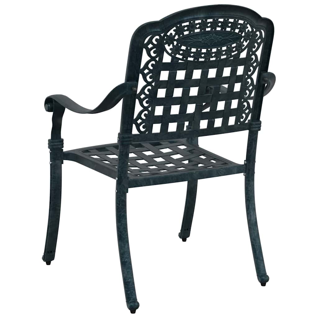 Καρέκλα Κήπου 2 pcs Πράσινο 55 x 56,5 x 91εκ Αλουμίνιο