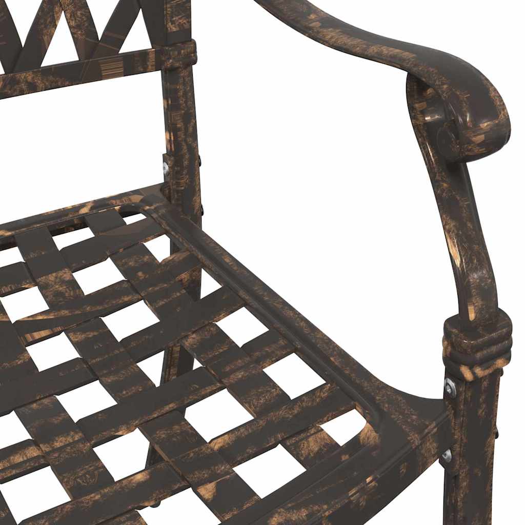 Καρέκλα Κήπου 2 pcs Μπρονζέ 56 x 55 x 92.5εκ Αλουμίνιο - Pakobazaar