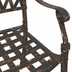 Καρέκλα Κήπου 2 pcs Μπρονζέ 56 x 55 x 92.5εκ Αλουμίνιο - Pakobazaar