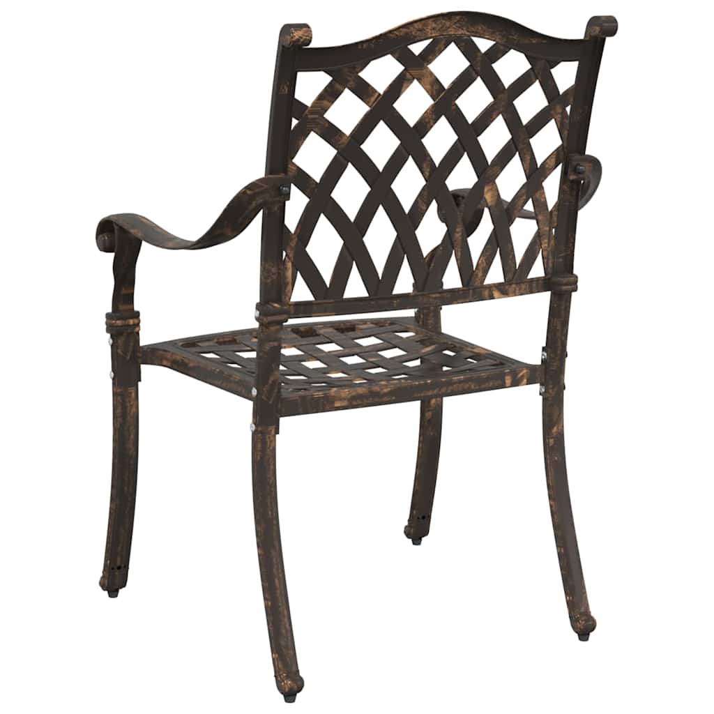 Καρέκλα Κήπου 2 pcs Μπρονζέ 56 x 55 x 92.5εκ Αλουμίνιο - Pakobazaar