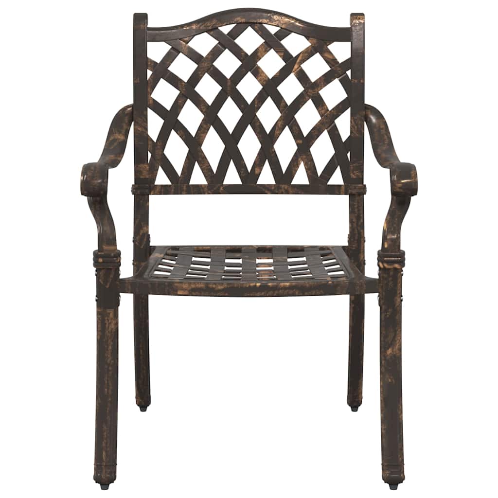 Καρέκλα Κήπου 2 pcs Μπρονζέ 56 x 55 x 92.5εκ Αλουμίνιο - Pakobazaar