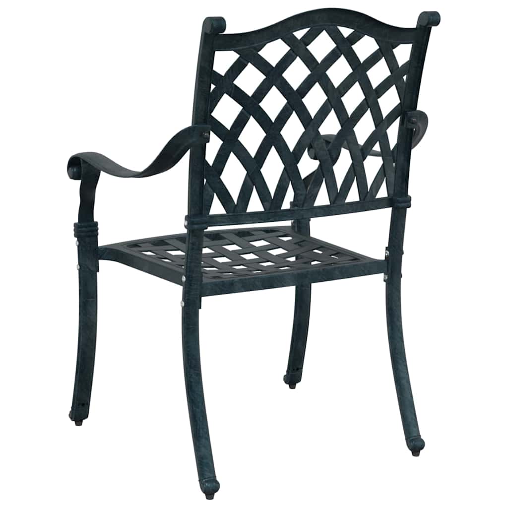 Καρέκλα Κήπου 2 pcs Πράσινο 56 x 55 x 92.5εκ Αλουμίνιο