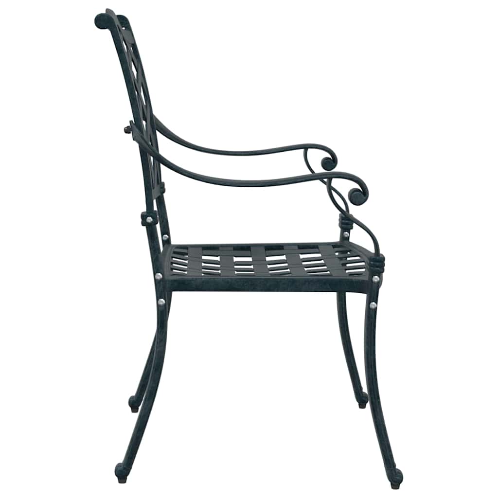 Καρέκλα Κήπου 2 pcs Πράσινο 56 x 55 x 92.5εκ Αλουμίνιο