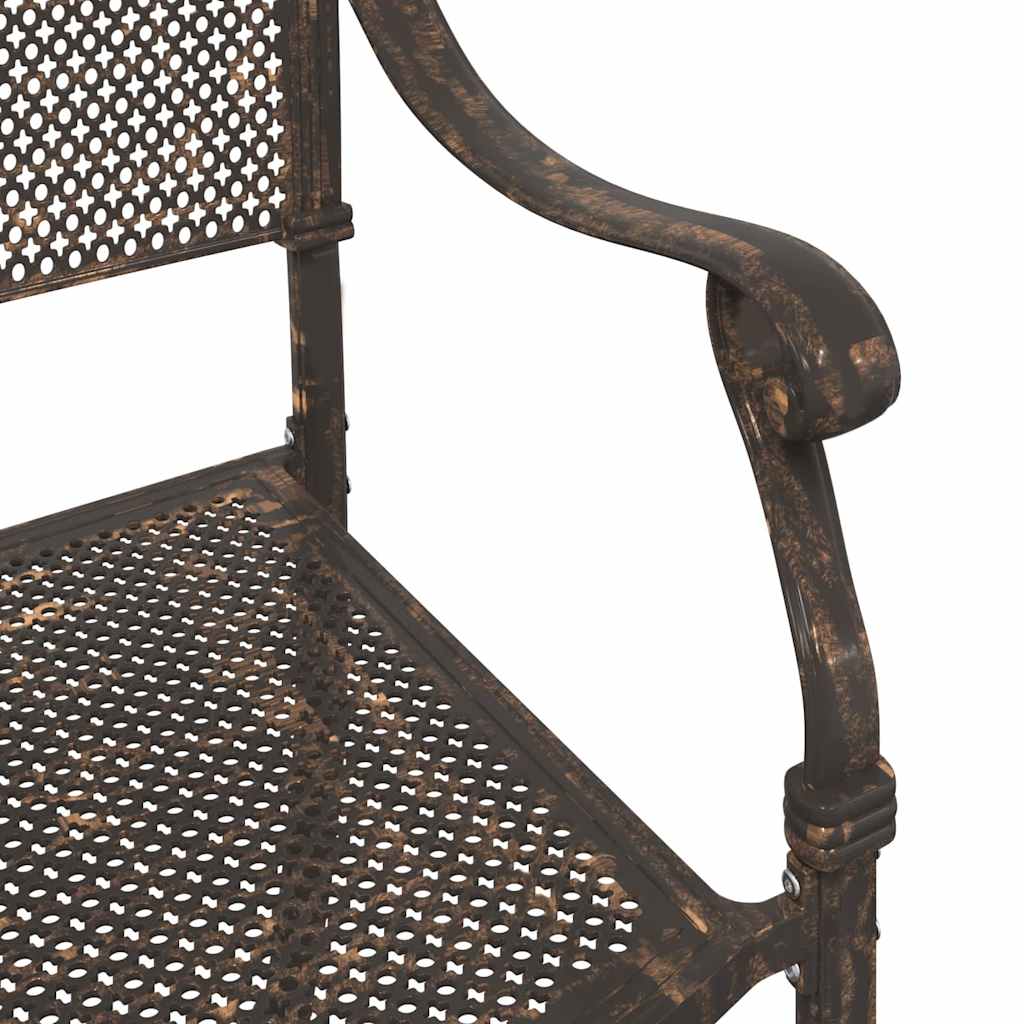Καρέκλα Κήπου 2 pcs Μπρονζέ 55 x 55 x 92,5 εκ. Αλουμίνιο