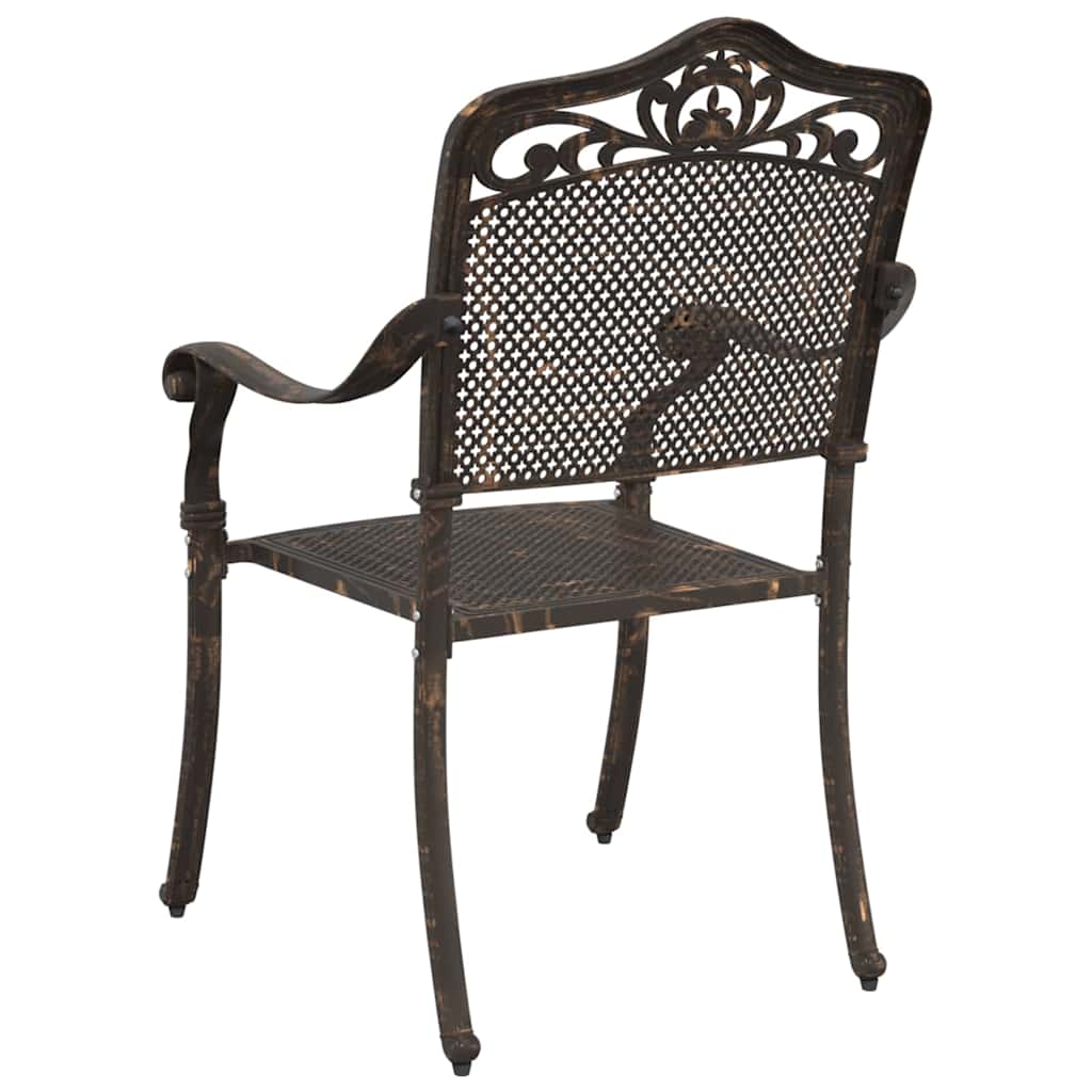 Καρέκλα Κήπου 2 pcs Μπρονζέ 55 x 55 x 92,5 εκ. Αλουμίνιο
