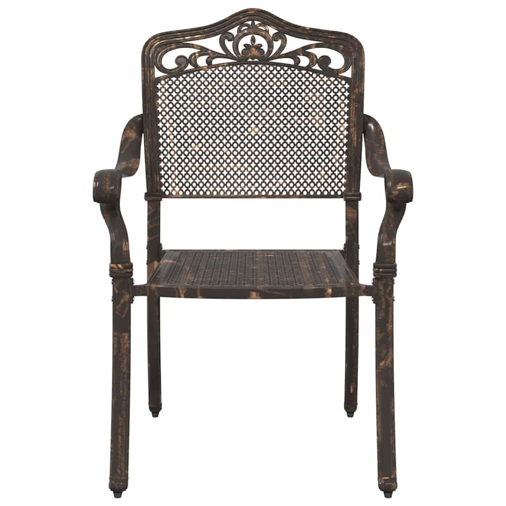 Καρέκλα Κήπου 2 pcs Μπρονζέ 55 x 55 x 92,5 εκ. Αλουμίνιο