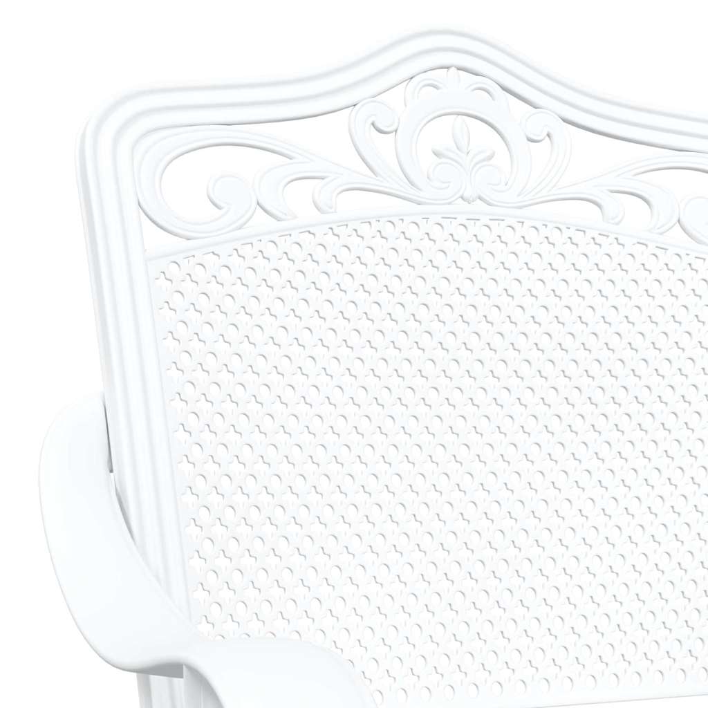 Καρέκλα Κήπου 2 pcs Λευκό 55 x 55 x 92,5 εκ. Αλουμίνιο