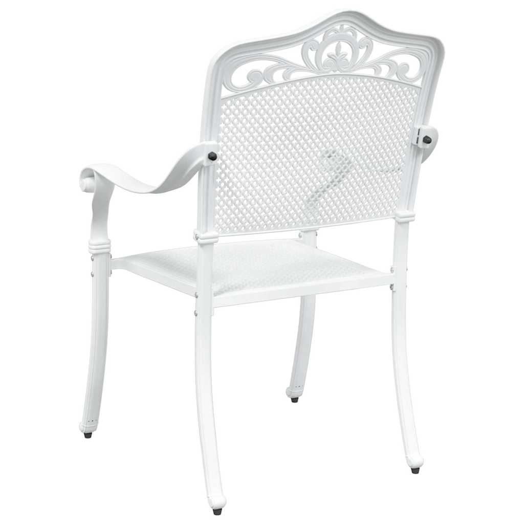 Καρέκλα Κήπου 2 pcs Λευκό 55 x 55 x 92,5 εκ. Αλουμίνιο