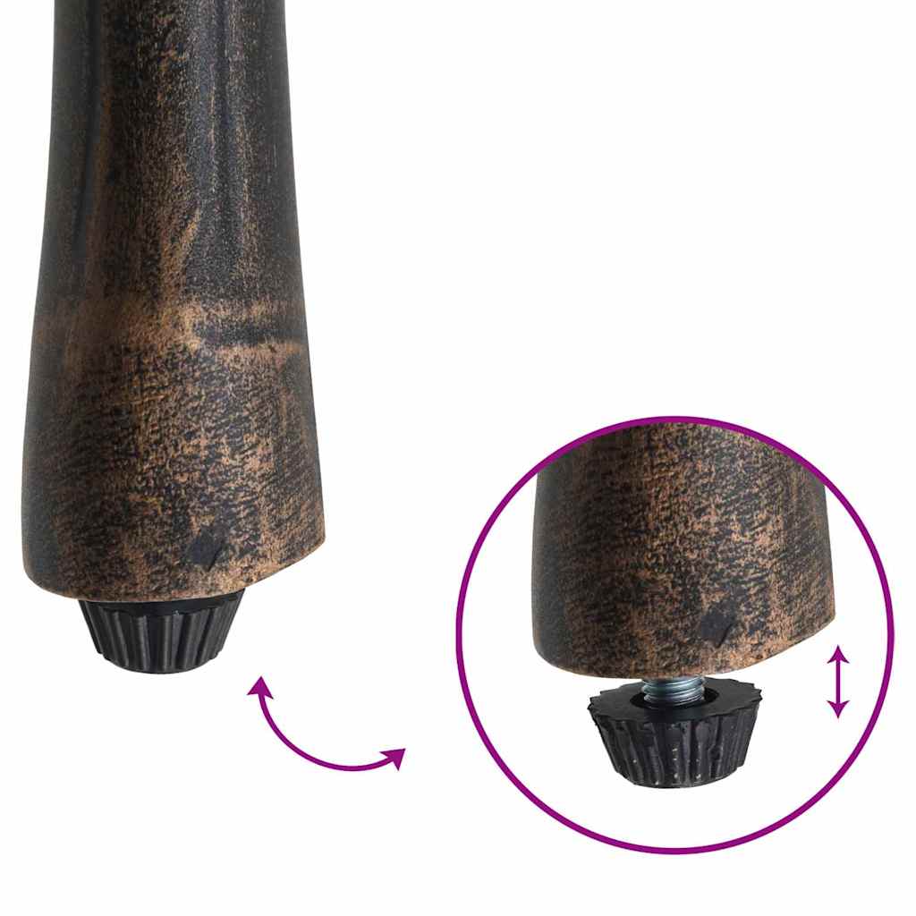 Σετ Μπιστρό Κήπου 3 pcs Μπρονζέ Αλουμίνιο