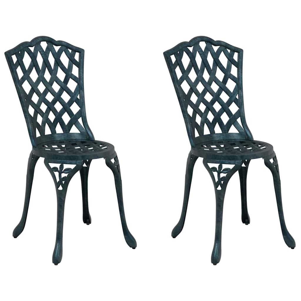 Καρέκλα Κήπου 2 pcs Πράσινο 39 x 40 x 87εκ Αλουμίνιο