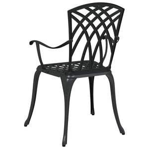 Καρέκλα Κήπου 2 pcs Μαύρο 53 x 51 x 88,5 εκ. Αλουμίνιο - Pakobazaar