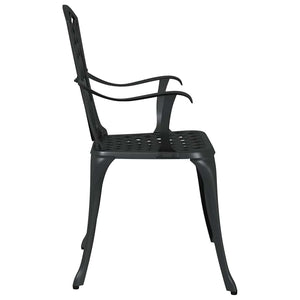 Καρέκλα Κήπου 2 pcs Μαύρο 53 x 51 x 88,5 εκ. Αλουμίνιο - Pakobazaar
