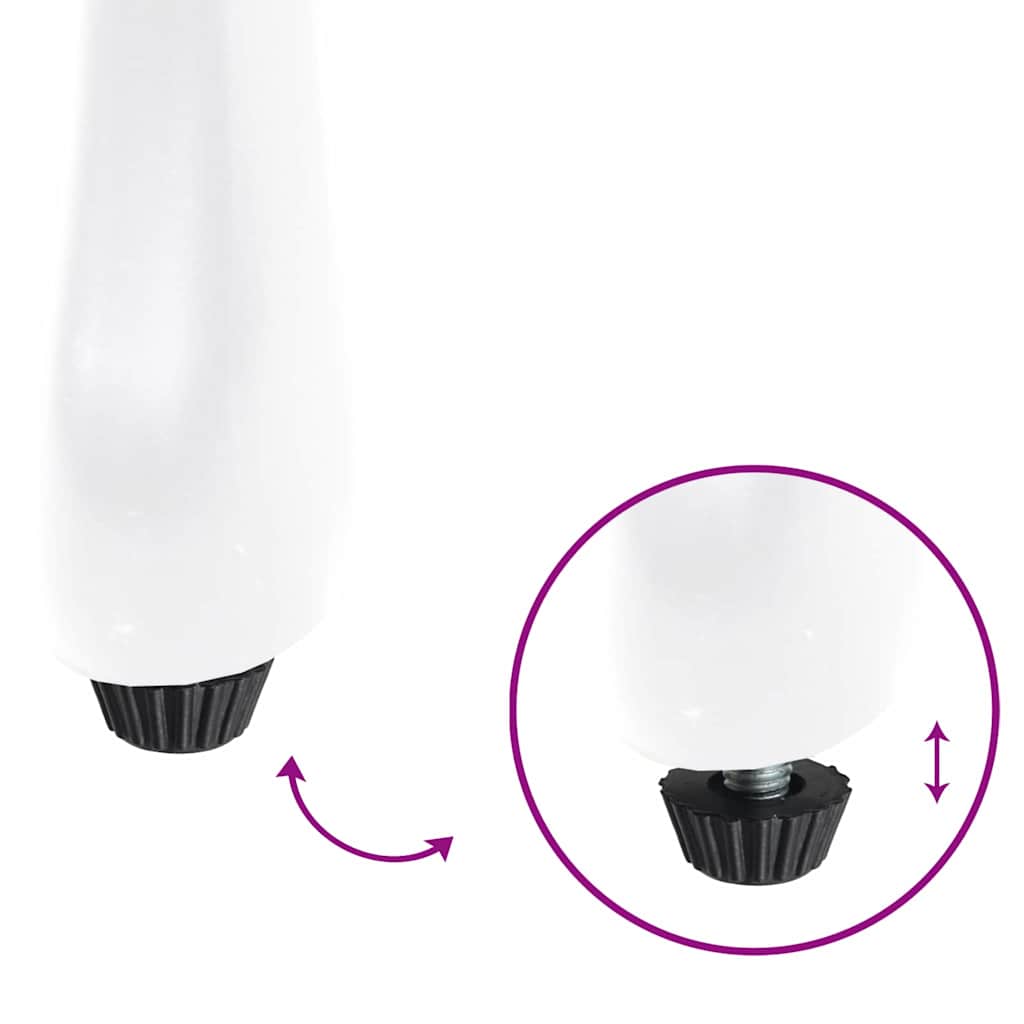 Καρέκλα Κήπου 2 pcs Λευκό 53 x 51 x 88,5 εκ. Αλουμίνιο