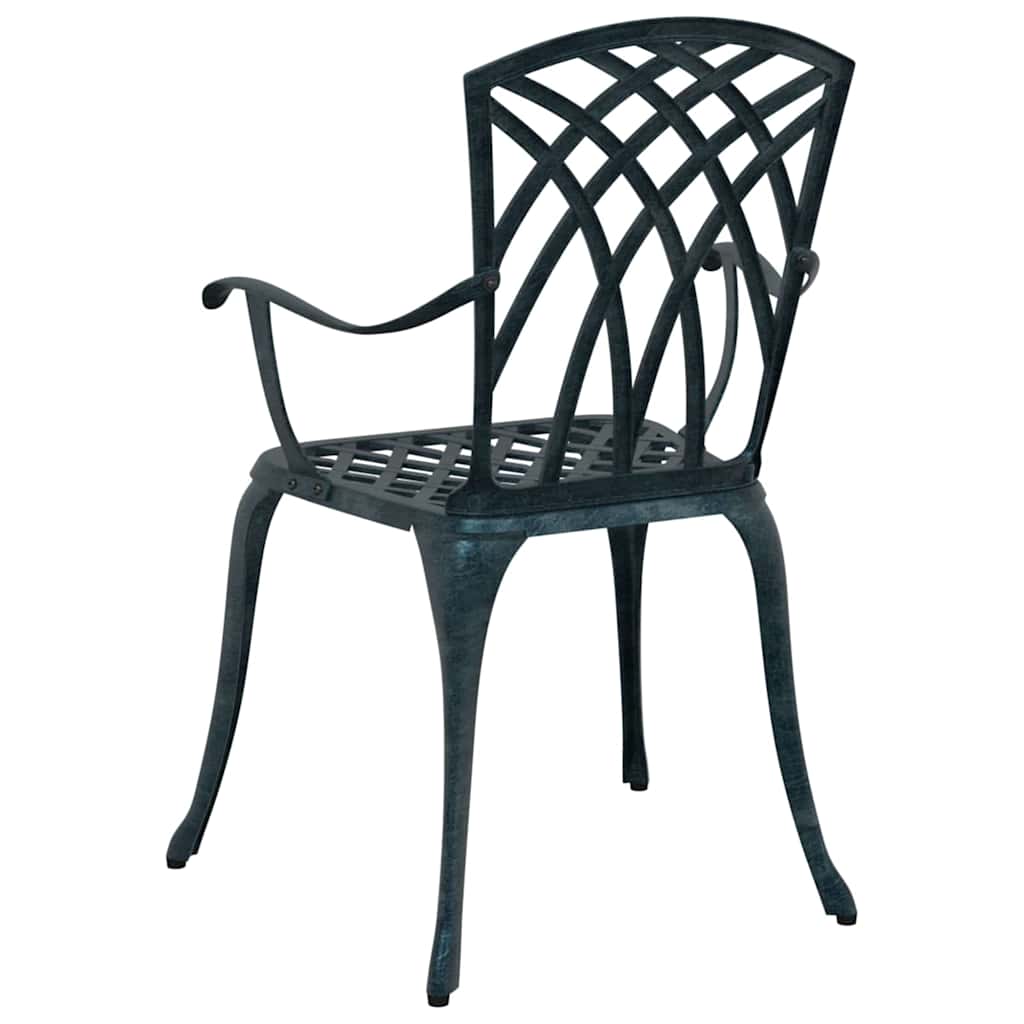Καρέκλα Κήπου 2 pcs Πράσινο 53 x 51 x 88,5 εκ. Αλουμίνιο