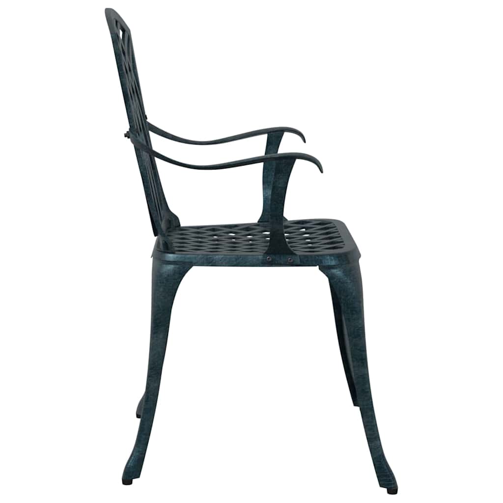 Καρέκλα Κήπου 2 pcs Πράσινο 53 x 51 x 88,5 εκ. Αλουμίνιο