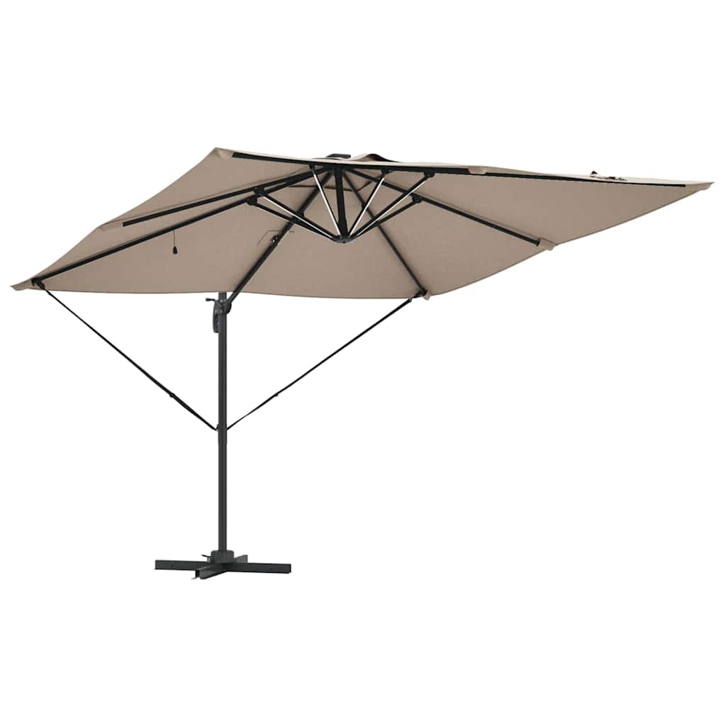 Ομπρέλα ηλίου με φώτα λωρίδας LED Taupe 286 x 284 x 270 εκ - Pakobazaar