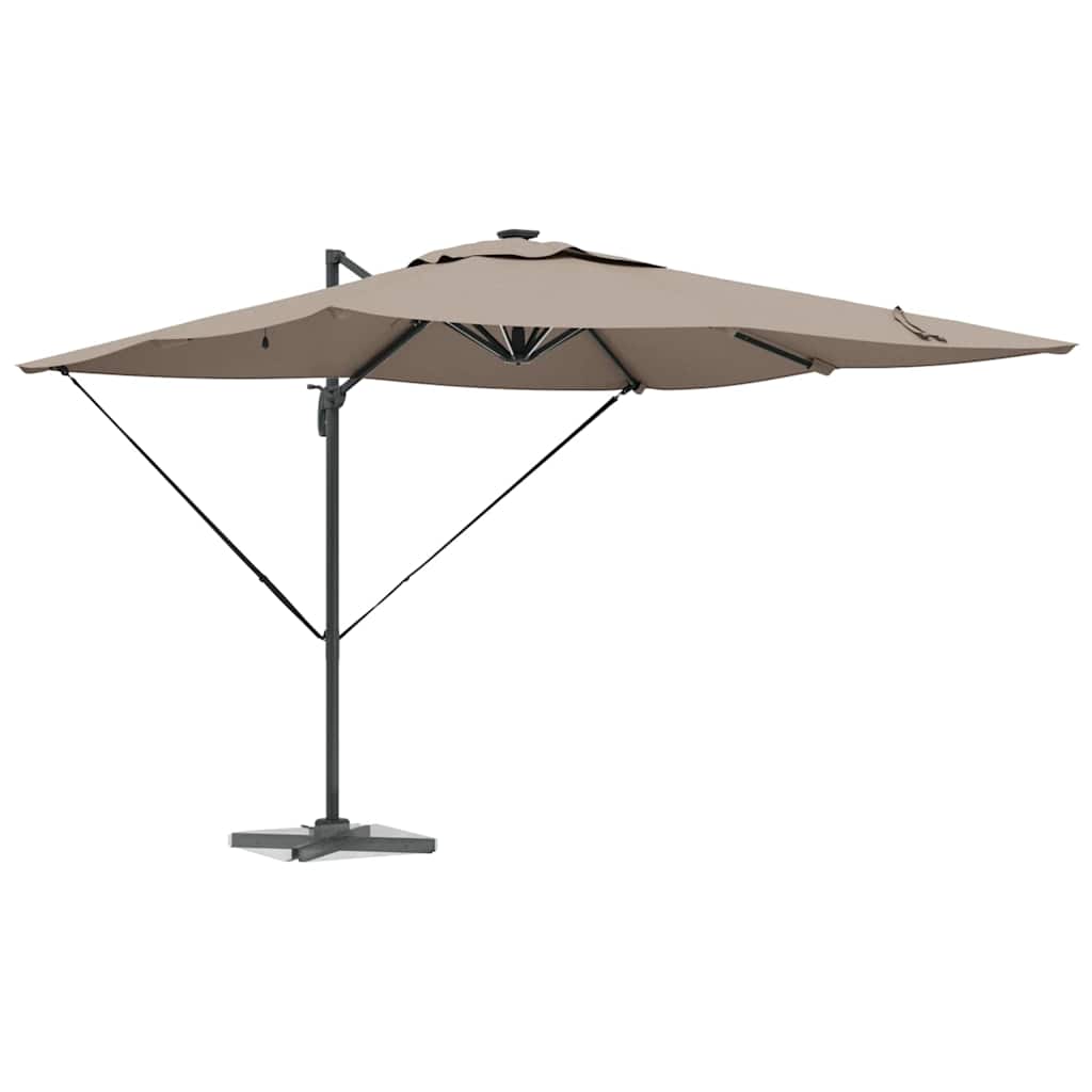 Ομπρέλα ηλίου με φώτα λωρίδας LED Taupe 286 x 284 x 270 εκ - Pakobazaar
